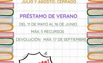HORARIO BIBLIOTECA VERANO