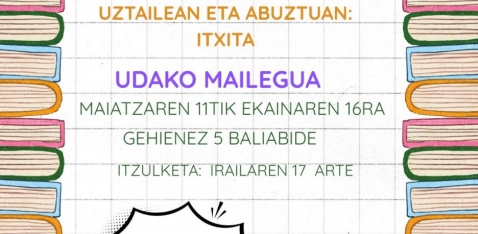 UDAKO LIBURUTEGIAREN ORDUTEGIA