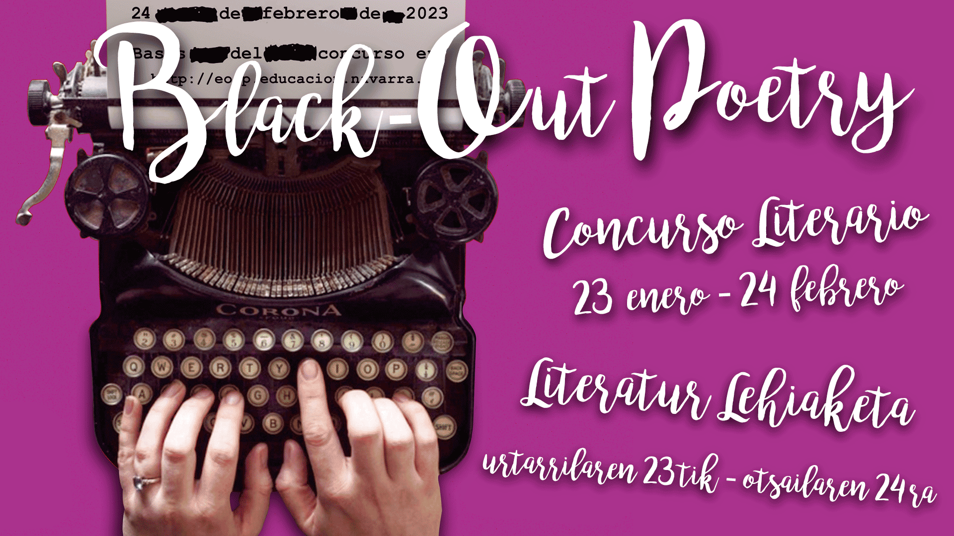 Concurso Literario “Black-out poetry”